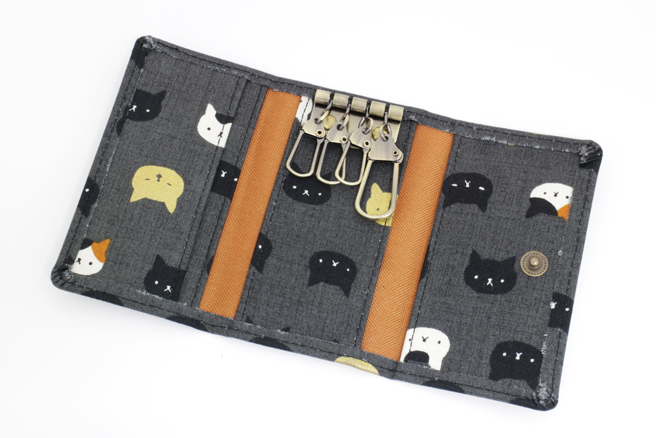 fika-猫の総柄シリーズ キーケース